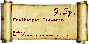 Freiberger Szeverin névjegykártya
